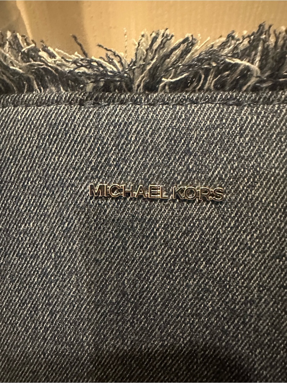 Michael Kors Denim Patch Tote Bag in Dark Blue NWT - Picture 11 of 13